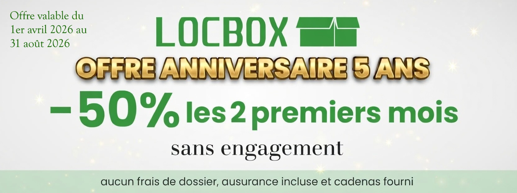 promo loc box 5 ans 9 parfait daté